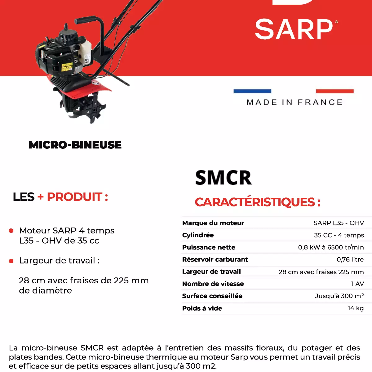 SMCR Micro bineuse multifonction